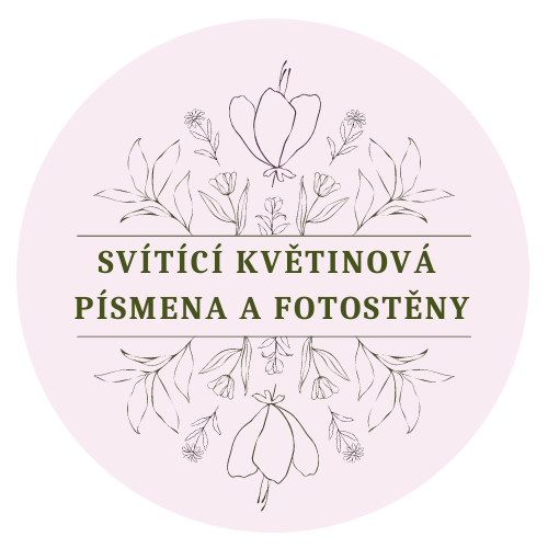 Svítící květinová písmena