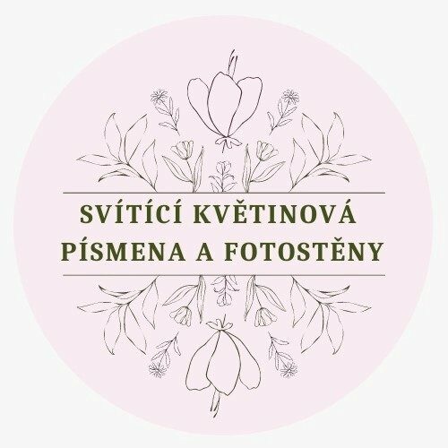 Svítící květinová písmena & fotostěny